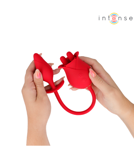 INTENSE - MELANIE DOUBLE STIMULATEUR DE CLITORIS AVEC LANGUE EN ZIGZAG