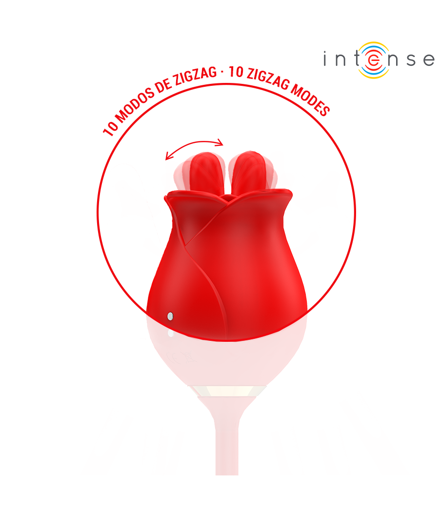 INTENSE - MELANIE DOUBLE CLITORIS STIMULATOR WITH ZIGZAG TONGUE