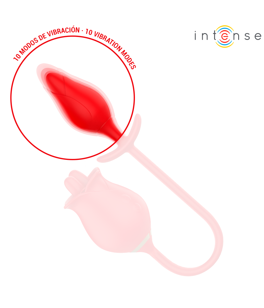 INTENSE - MELANIE DOUBLE CLITORIS STIMULATOR WITH ZIGZAG TONGUE