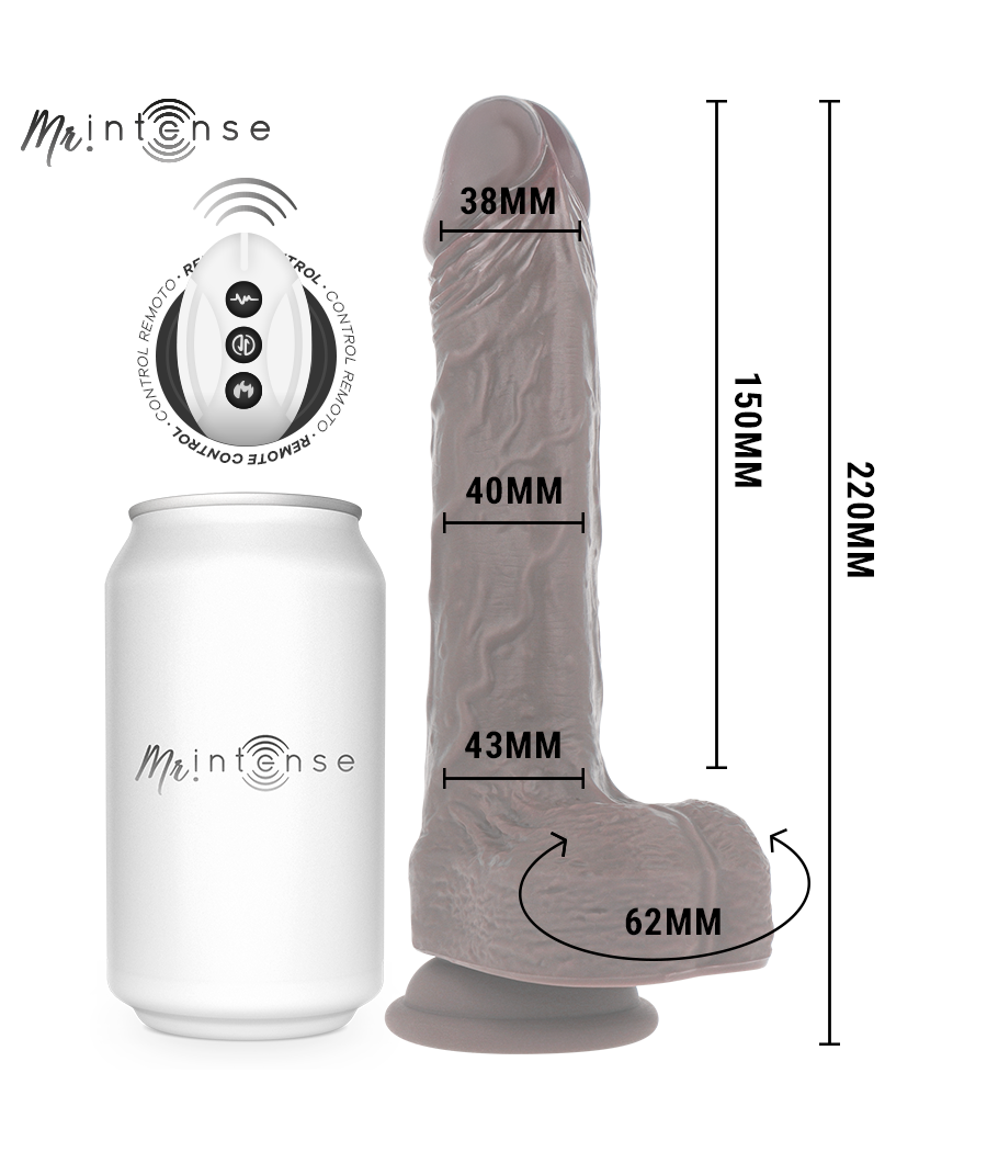 MR INTENSE - MATT REALÍSTICO MULTIFUNCIÓN CON VIBRACIÓN UP AND DOWN CONTROL REMOTO 22 CM -O- 4 CM