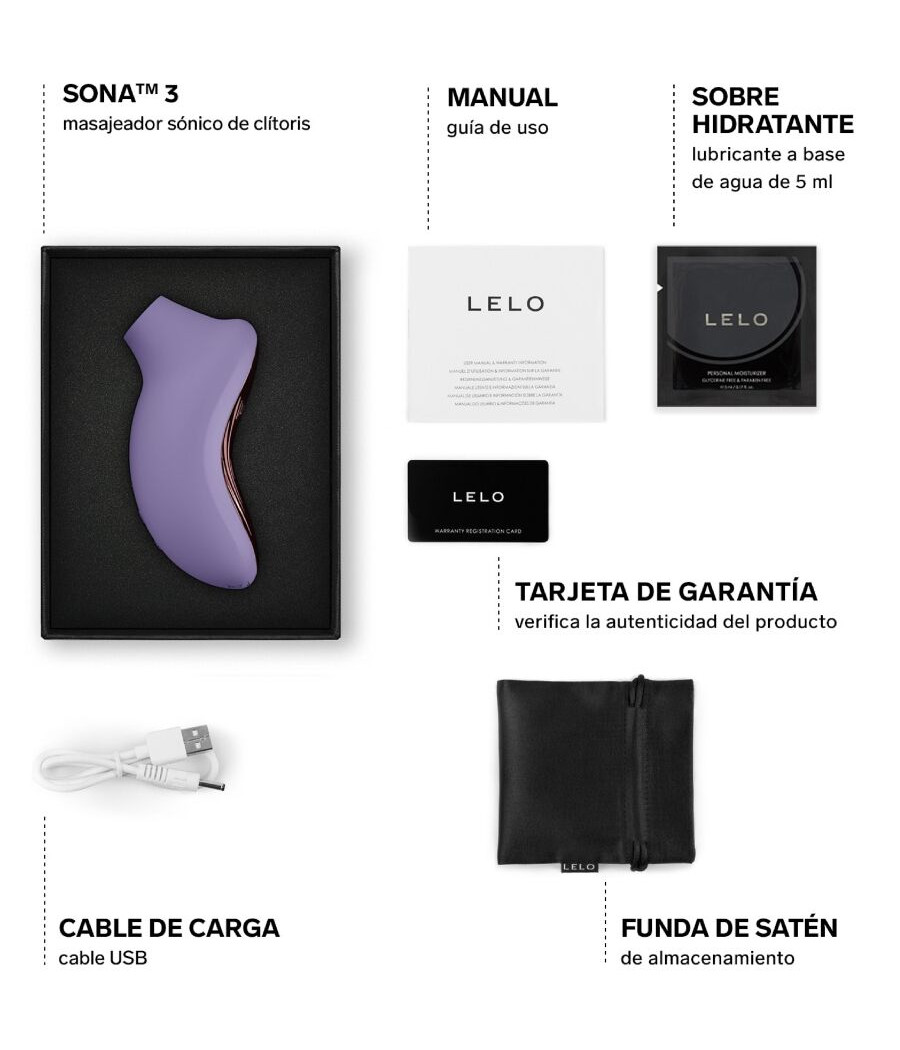 LELO - SONA 3 MASSEUR CLITORAL SONIQUE VIOLET DUSK