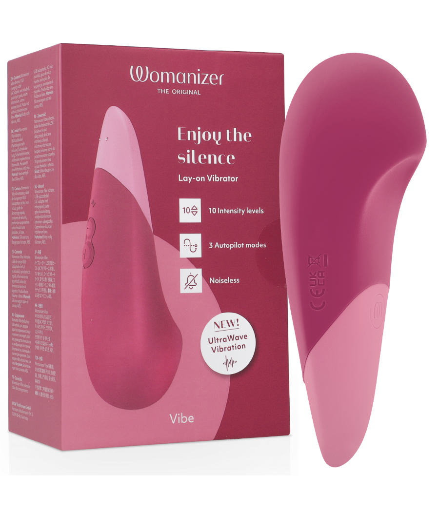 WOMANIZER - VIBE VIBRADOR LAY-ON SILENCIOSO ROSA OSCURO