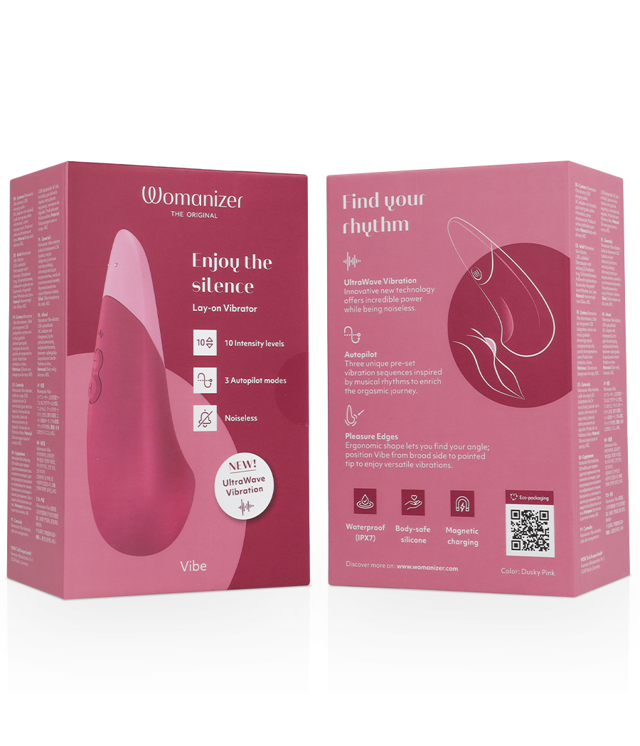WOMANIZER - VIBE VIBRADOR LAY-ON SILENCIOSO ROSA OSCURO