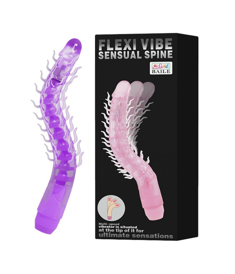 BAILE - FLEXI VIBE SENSUAL SPINE BIEGBARER VIBRIERDILDO FLIEDER 23.5 CM