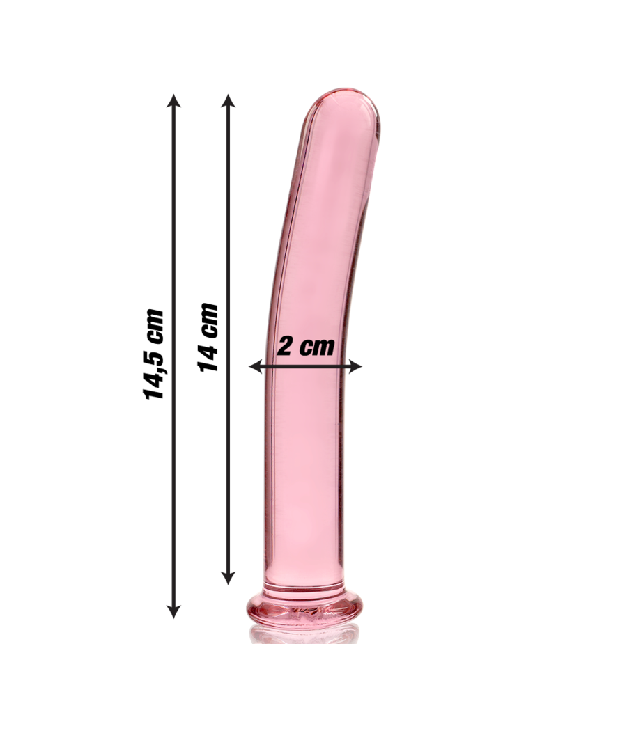 NEBULA SERIES BY IBIZA - MODELO 8 DILDO CRISTAL ROSA 14.5 CM -O- 2 CM