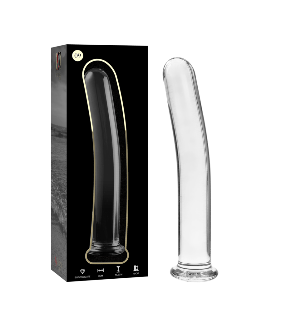 NEBULA SERIES BY IBIZA - MODÈLE 9 GODE EN VERRE BOROSILICATE CLAIR 15.5 CM -O- 2.5 CM