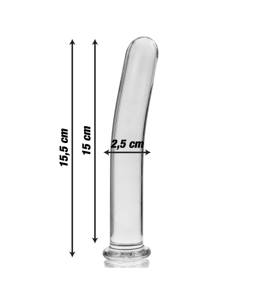 NEBULA SERIES BY IBIZA - MODELO 9 DILDO CRISTAL TRANSPARENTE 15.5 CM -O- 2.5 CM