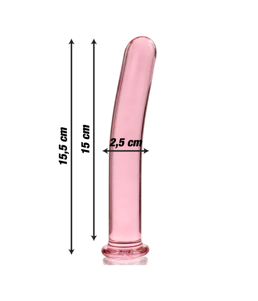 NEBULA SERIES BY IBIZA - MODELO 9 DILDO CRISTAL ROSA 15.5 CM -O- 2.5 CM