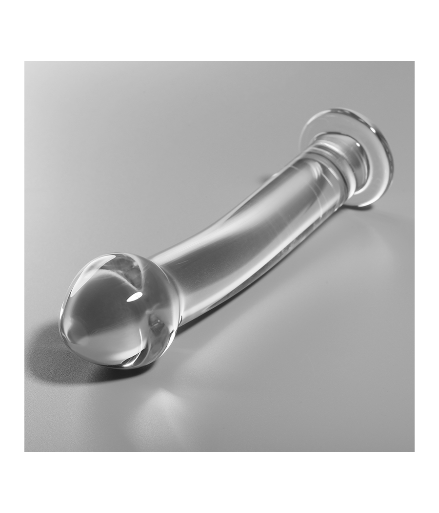 NEBULA SERIES BY IBIZA - MODELO 11 DILDO VIDRO BOROSILICADO TRANSPARENTE 16 CM -O- 3 CM