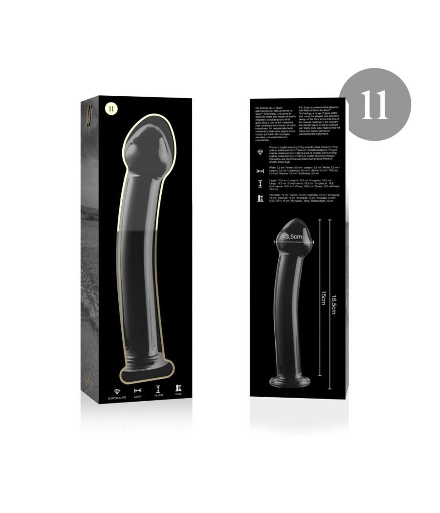 NEBULA SERIES BY IBIZA - MODELL 11 DILDO BOROSILIKATGLAS KLAR 16 CM -O- 3 CM