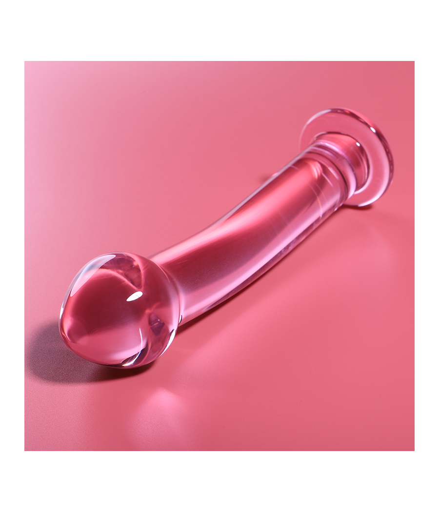 NEBULA SERIES BY IBIZA - MODELLO 11 DILDO IN VETRO BOROSILICATO ROSA 16 CM -O- 3 CM