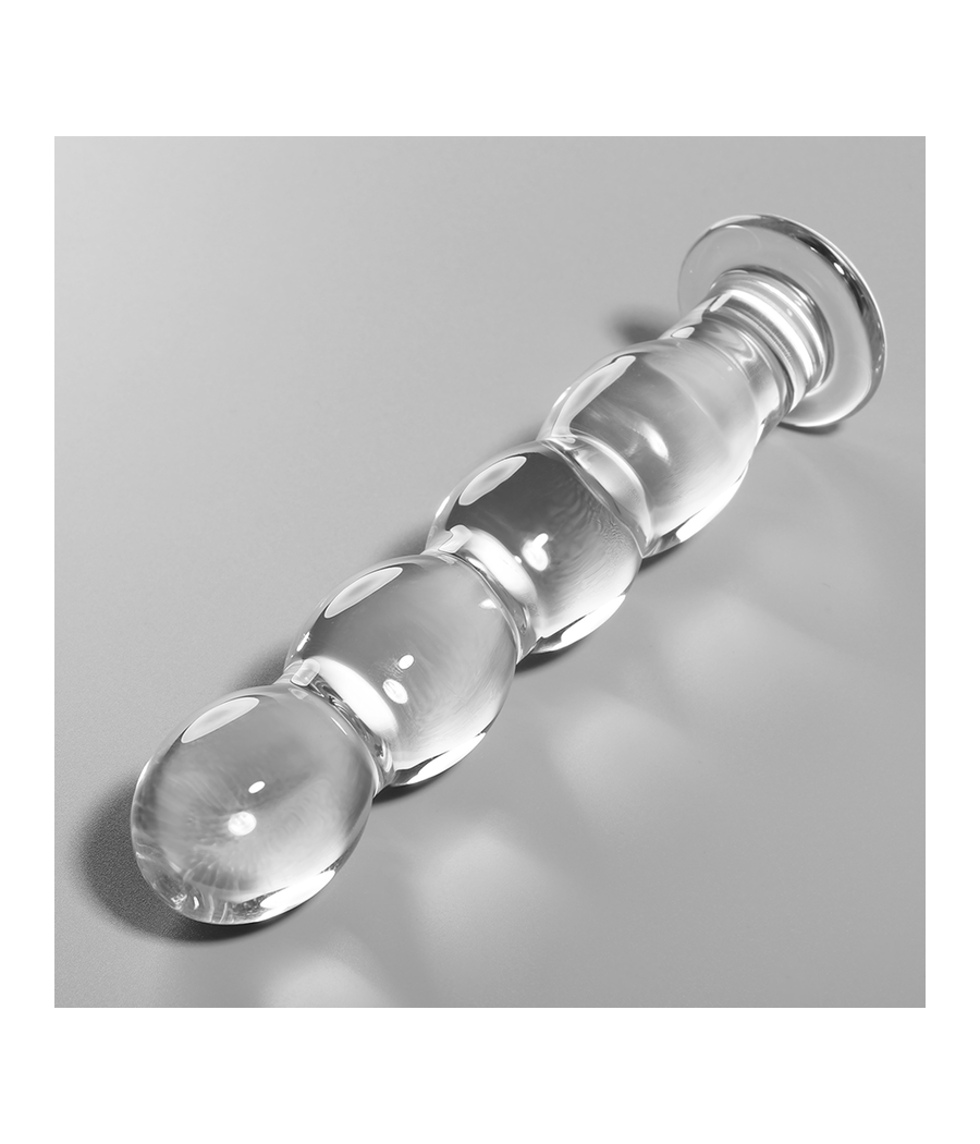 NEBULA SERIES BY IBIZA - MODELO 10 DILDO VIDRO BOROSILICADO TRANSPARENTE 16.5 CM -O- 3.5 CM