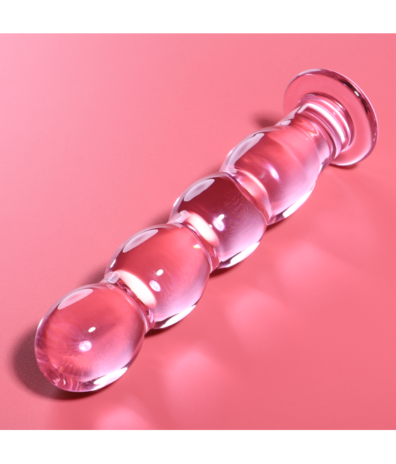 NEBULA SERIES BY IBIZA - MODELL 10 DILDO BOROSILIKATGLAS ROSA 16.5 CM -O- 3.5 CM