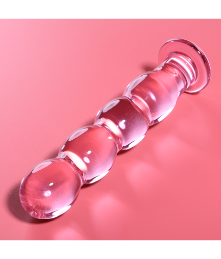 NEBULA SERIES BY IBIZA - MODELLO 10 DILDO IN VETRO BOROSILICATO ROSA 16.5 CM -O- 3.5 CM