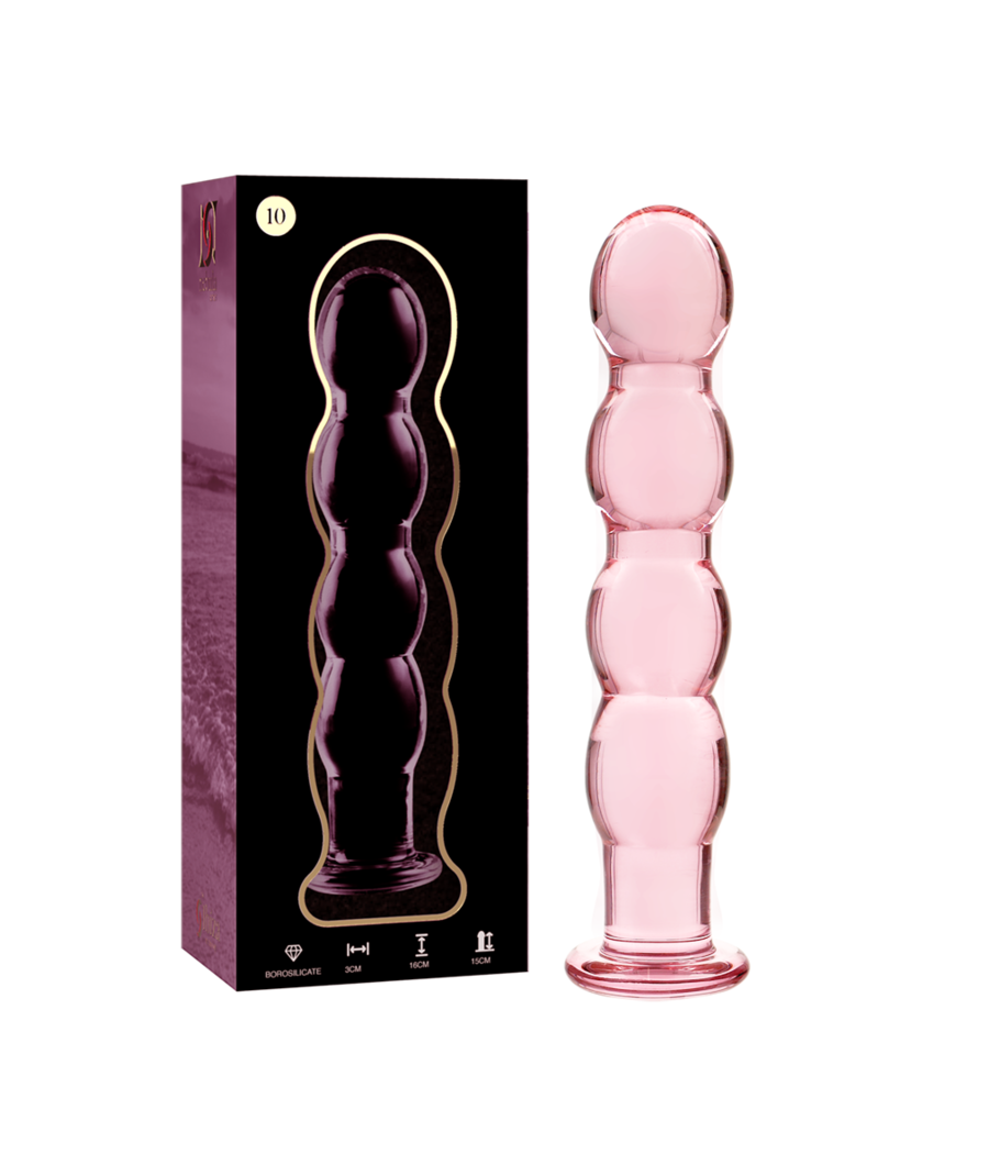 NEBULA SERIES BY IBIZA - MODELLO 10 DILDO IN VETRO BOROSILICATO ROSA 16.5 CM -O- 3.5 CM