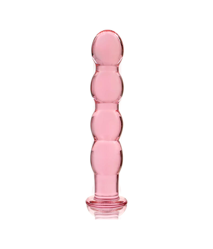 NEBULA SERIES BY IBIZA - MODEL 10 DILDO BOROSILICATE GLASS PINK 16.5 CM -O- 3.5 CM