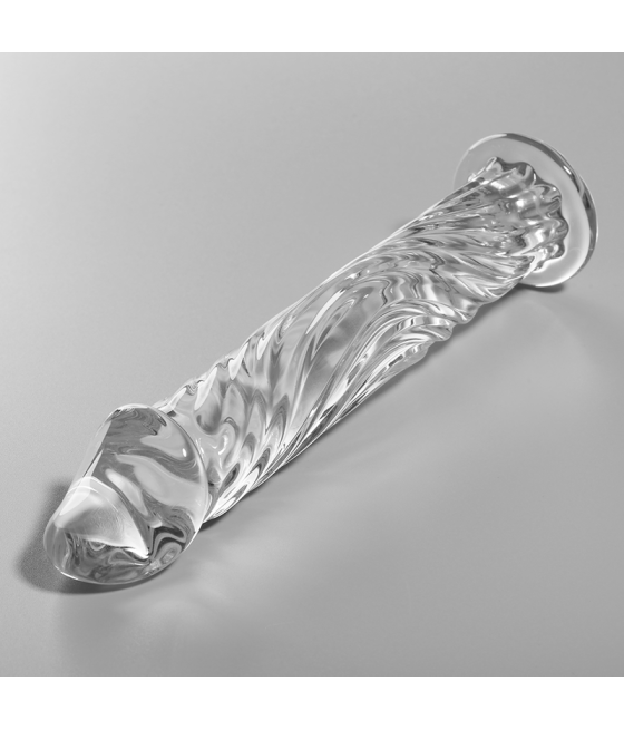 NEBULA SERIES BY IBIZA - MODÈLE 12 GODE EN VERRE BOROSILICATE CLAIR 17 CM -O- 3.5 CM