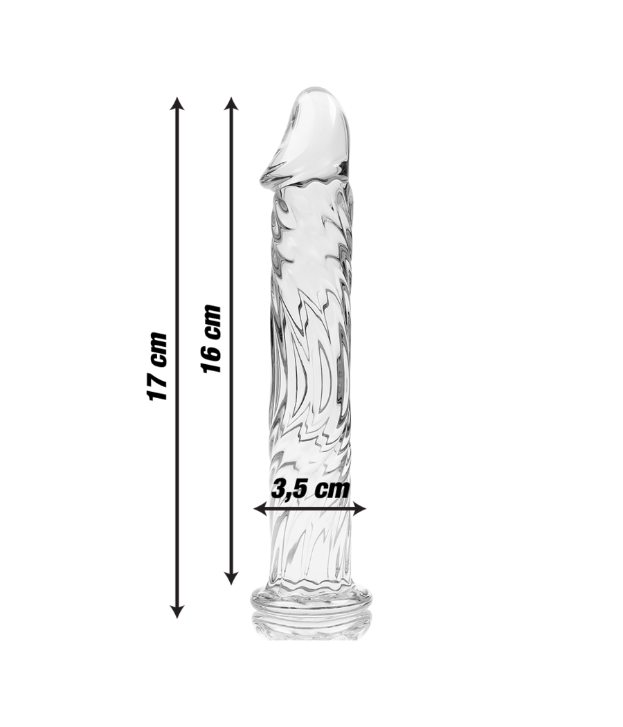 NEBULA SERIES BY IBIZA - MODELO 12 DILDO CRISTAL TRANSPARENTE 17 CM -O- 3.5 CM