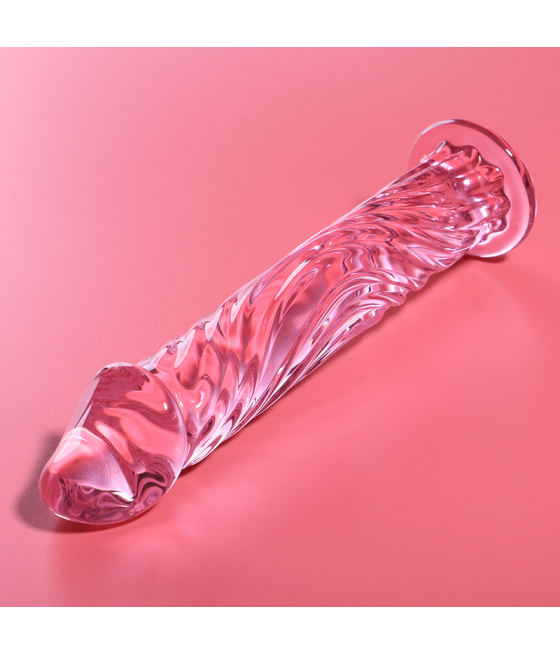 NEBULA SERIES BY IBIZA - MODÈLE 12 GODE EN VERRE BOROSILICATE ROSE 17 CM -O- 3.5 CM