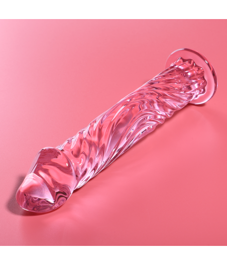 NEBULA SERIES BY IBIZA - MODEL 12 DILDO BOROSILICATE GLASS PINK 17 CM -O- 3.5 CM