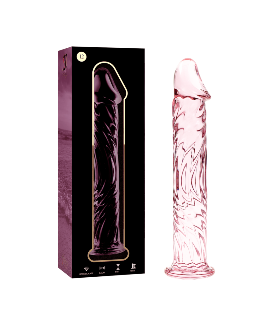NEBULA SERIES BY IBIZA - MODELO 12 DILDO CRISTAL ROSA 17 CM -O- 3.5 CM
