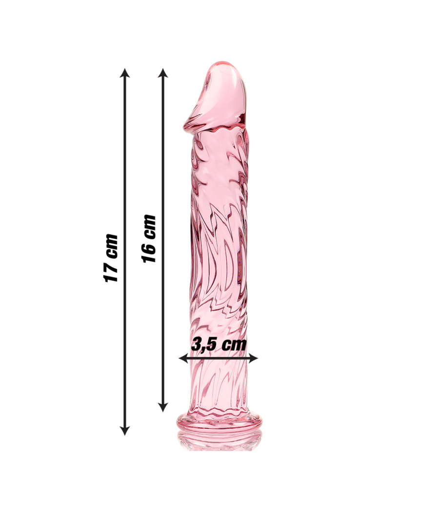NEBULA SERIES BY IBIZA - MODELO 12 DILDO VIDRO BOROSILICADO ROSA 17 CM -O- 3.5 CM