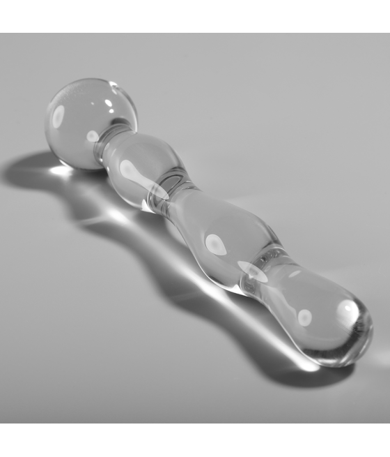 NEBULA SERIES BY IBIZA - MODEL 13 DILDO BOROSILICATE GLASS CLEAR 18 CM -O- 3.5 CM