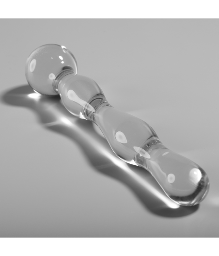 NEBULA SERIES BY IBIZA - MODEL 13 DILDO BOROSILICATE GLASS CLEAR 18 CM -O- 3.5 CM