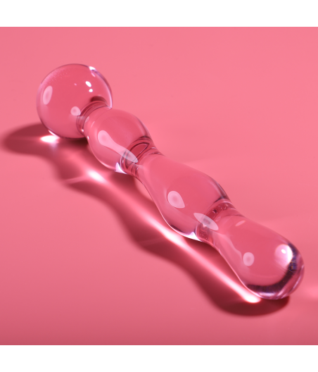 NEBULA SERIES BY IBIZA - MODELO 13 DILDO VIDRO BOROSILICADO ROSA 18 CM -O- 3.5 CM