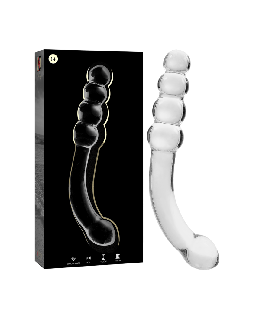 NEBULA SERIES BY IBIZA - MODELO 14 DILDO CRISTAL TRANSPARENTE 18.5 CM -O- 3 CM