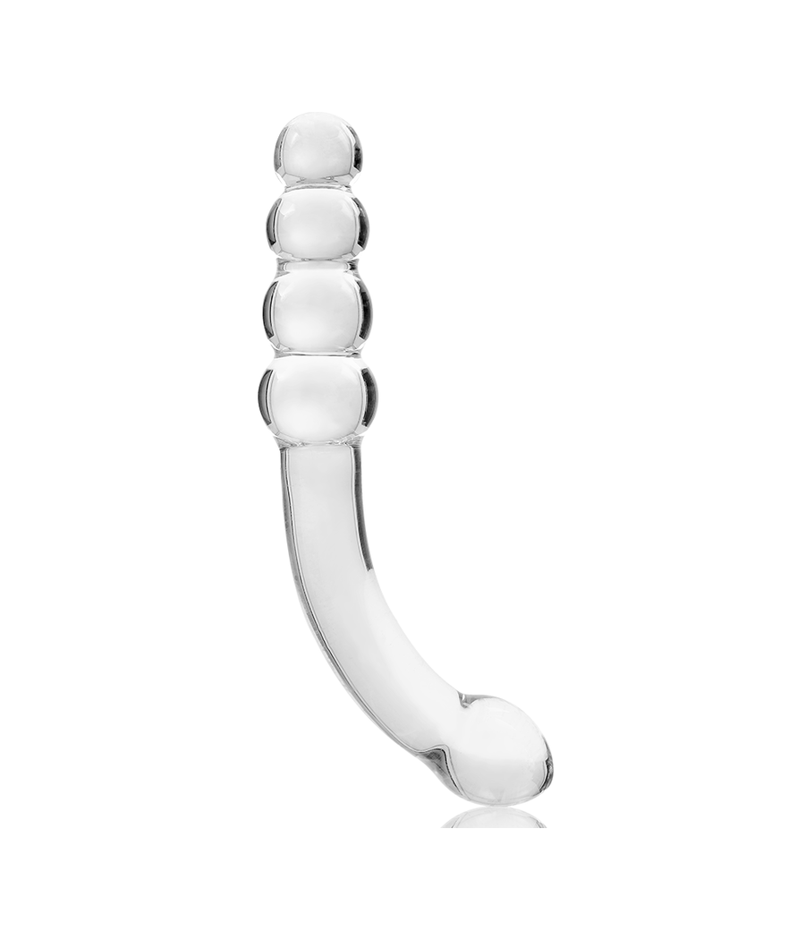 NEBULA SERIES BY IBIZA - MODEL 14 DILDO BOROSILICATE GLASS CLEAR 18.5 CM -O- 3 CM