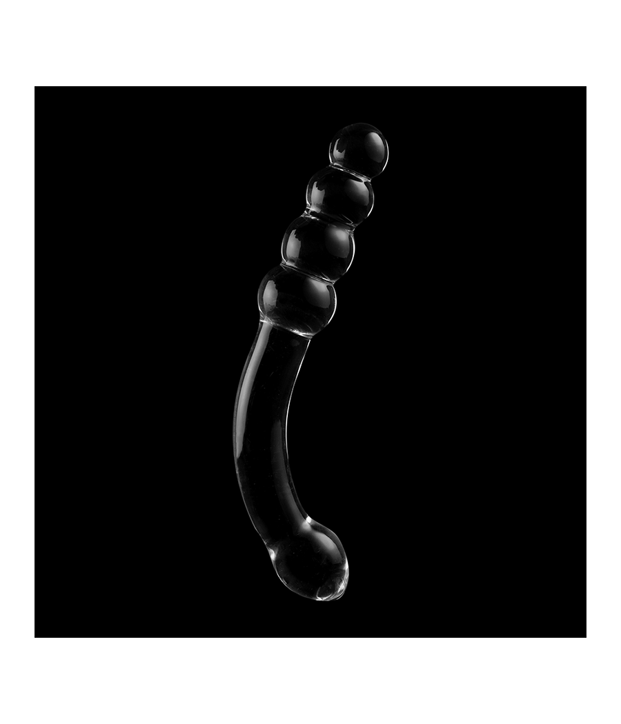 NEBULA SERIES BY IBIZA - MODEL 14 DILDO BOROSILICATE GLASS CLEAR 18.5 CM -O- 3 CM