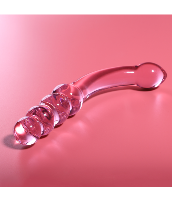 NEBULA SERIES BY IBIZA - MODELL 14 DILDO BOROSILIKATGLAS ROSA 18.5 CM -O- 3 CM