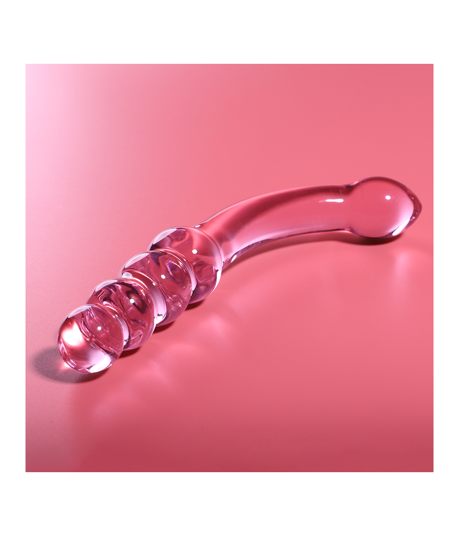 NEBULA SERIES BY IBIZA - MODELO 14 DILDO VIDRO BOROSILICADO ROSA 18.5 CM -O- 3 CM