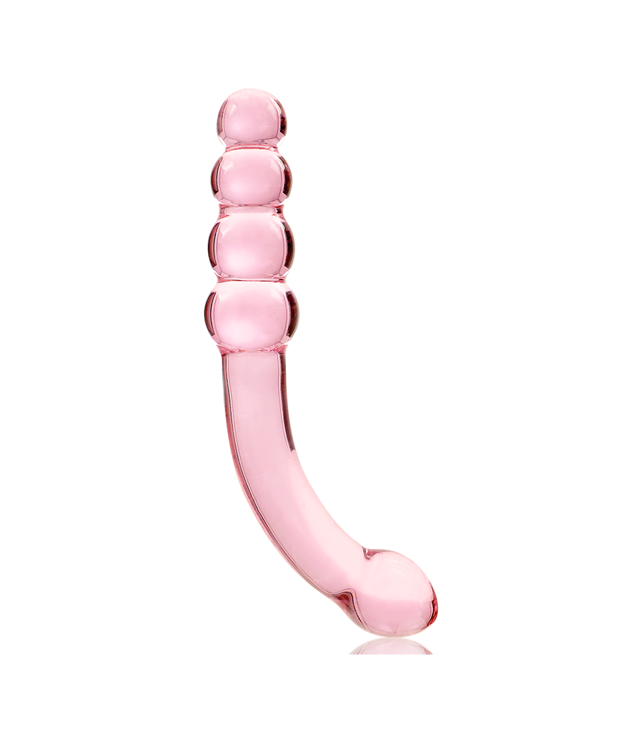 NEBULA SERIES BY IBIZA - MODELLO 14 DILDO IN VETRO BOROSILICATO ROSA 18.5 CM -O- 3 CM