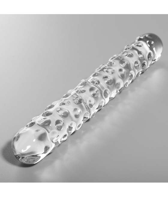 NEBULA SERIES BY IBIZA - MODEL 15 DILDO BOROSILICATE GLASS CLEAR 18.5 CM -O- 3 CM