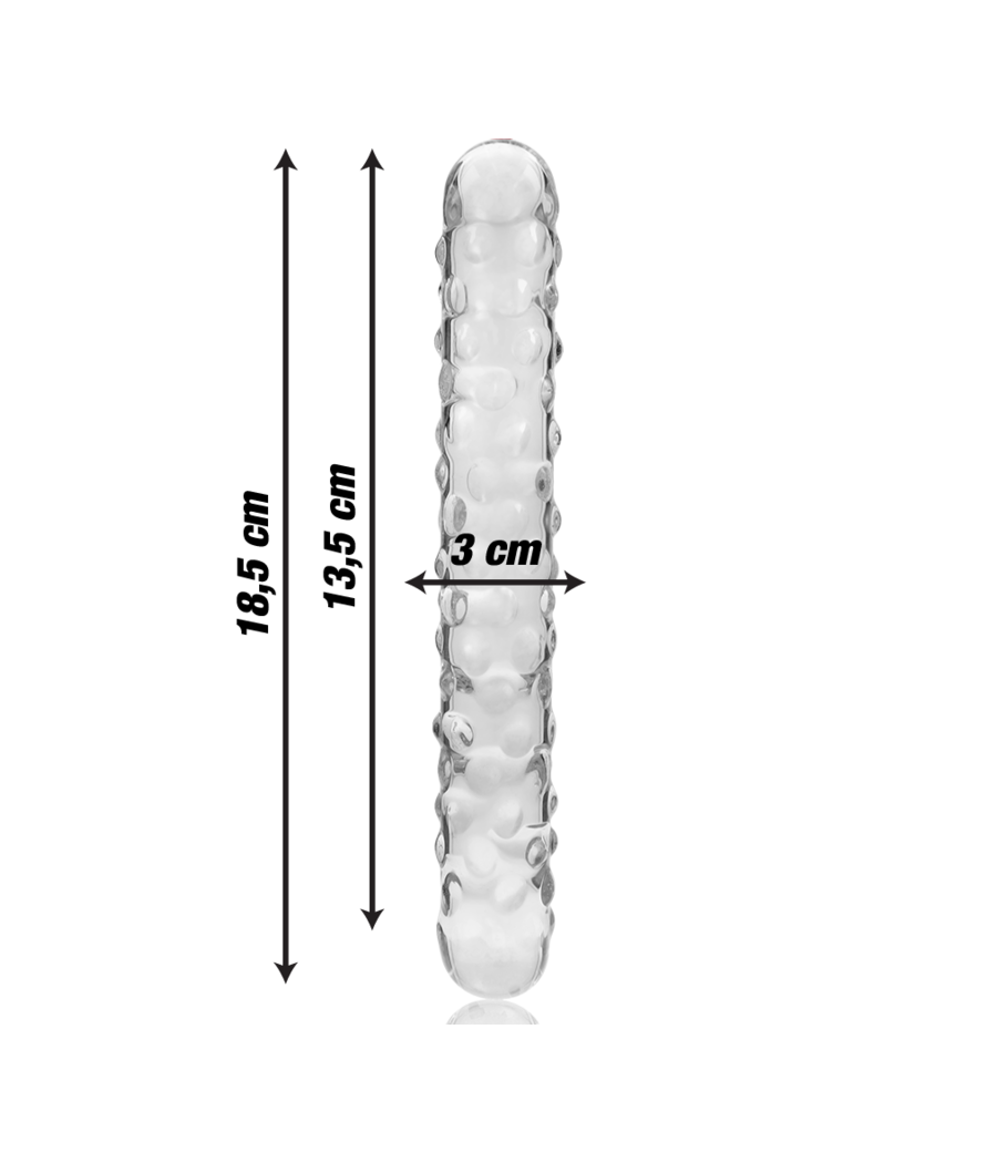 NEBULA SERIES BY IBIZA - MODELO 15 DILDO VIDRO BOROSILICADO TRANSPARENTE 18.5 CM -O- 3 CM