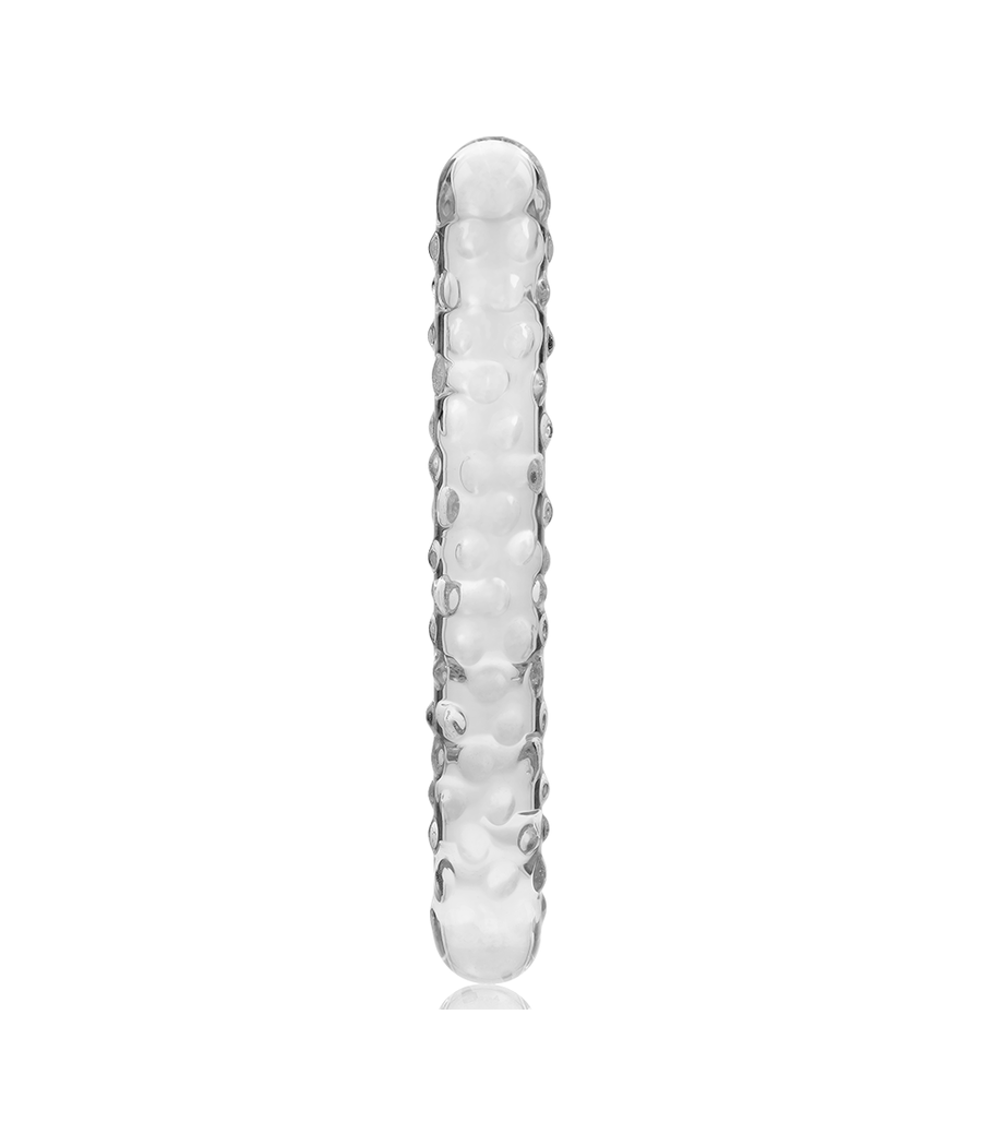 NEBULA SERIES BY IBIZA - MODELLO 15 DILDO IN VETRO BOROSILICATO TRASPARENTE 18.5 CM -O- 3 CM
