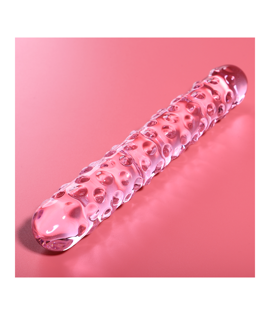 NEBULA SERIES BY IBIZA - MODEL 15 DILDO BOROSILICATE GLASS PINK 18.5 CM -O- 3 CM