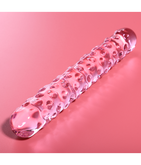 NEBULA SERIES BY IBIZA - MODELLO 15 DILDO IN VETRO BOROSILICATO ROSA 18.5 CM -O- 3 CM