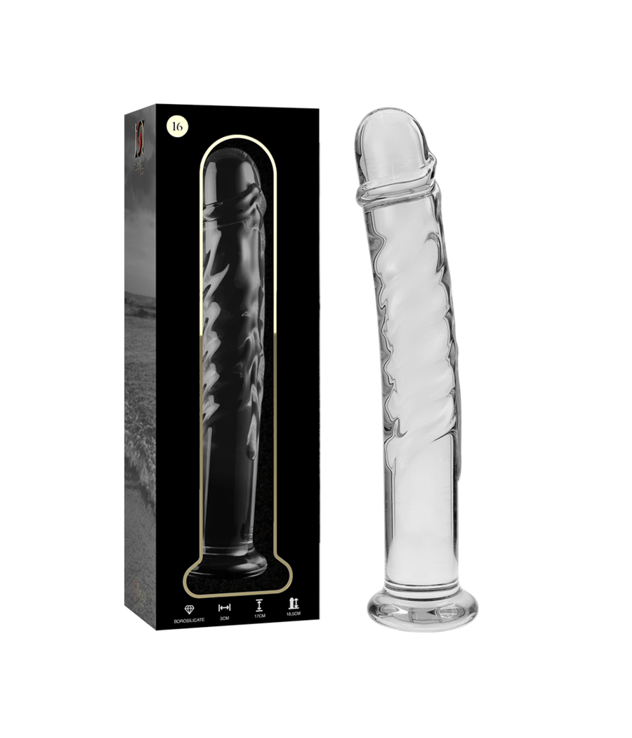 NEBULA SERIES BY IBIZA - MODELL 16 DILDO BOROSILIKATGLAS KLAR 18.5 CM -O- 3 CM