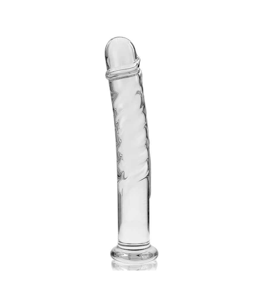 NEBULA SERIES BY IBIZA - MODEL 16 DILDO BOROSILICATE GLASS CLEAR 18.5 CM -O- 3 CM