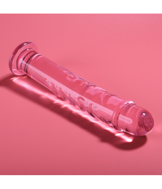 NEBULA SERIES BY IBIZA - MODEL 16 DILDO BOROSILICATE GLASS PINK 18.5 CM -O- 3 CM