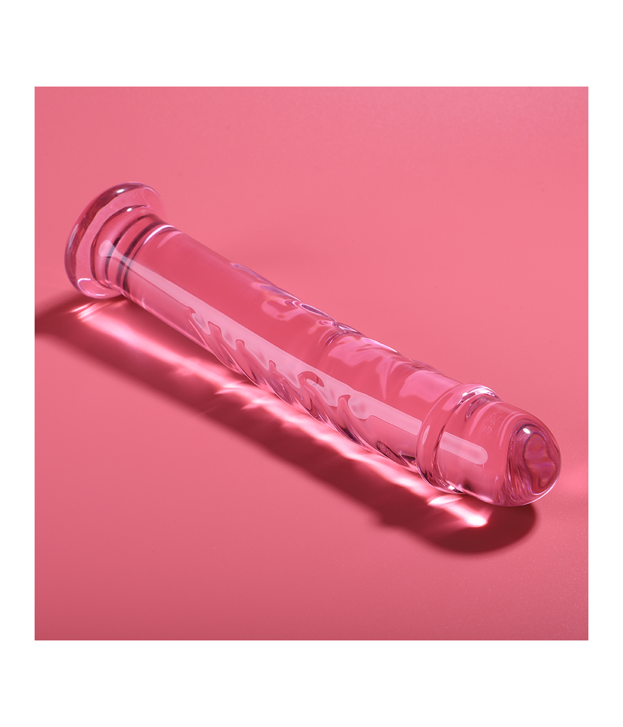 NEBULA SERIES BY IBIZA - MODELLO 16 DILDO IN VETRO BOROSILICATO ROSA 18.5 CM -O- 3 CM