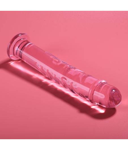 NEBULA SERIES BY IBIZA - MODEL 16 DILDO BOROSILICATE GLASS PINK 18.5 CM -O- 3 CM