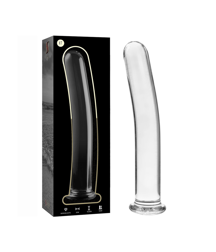 NEBULA SERIES BY IBIZA - MODELO 17 DILDO CRISTAL TRANSPARENTE 18.5 CM -O- 3 CM