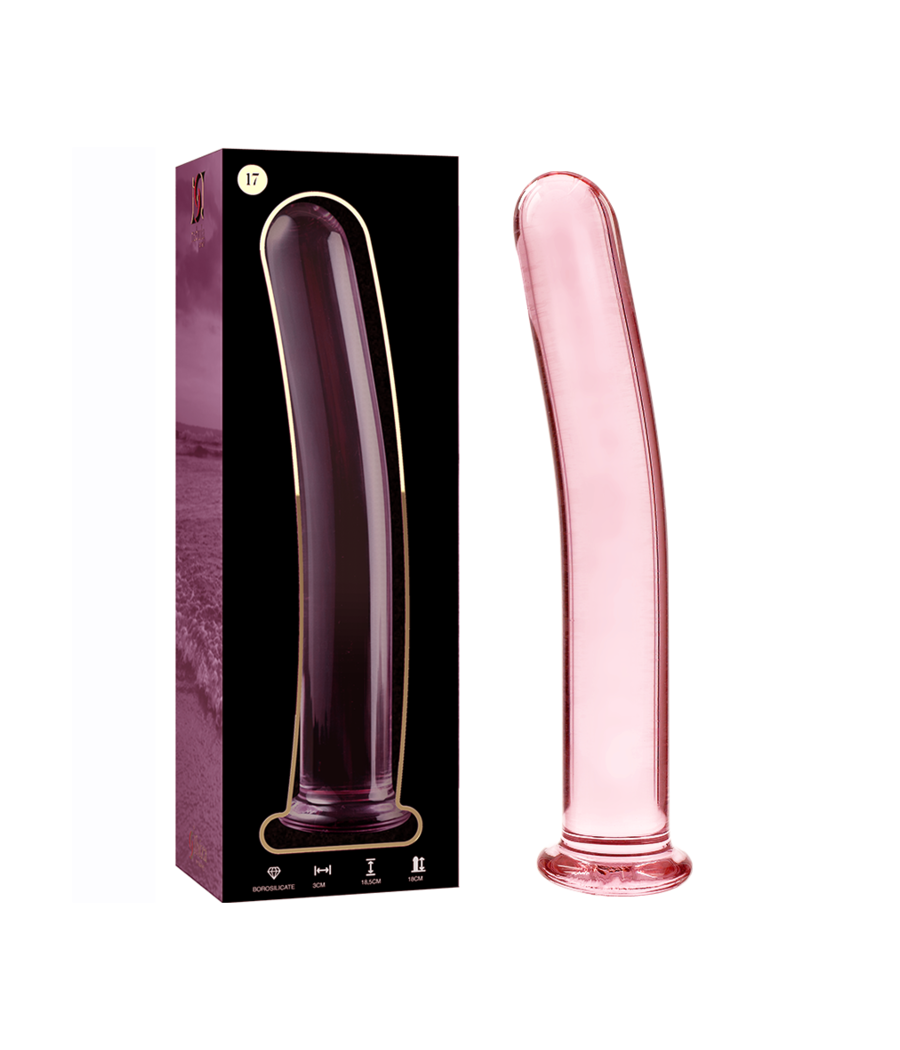 NEBULA SERIES BY IBIZA - MODELO 17 DILDO VIDRO BOROSILICADO ROSA 18.5 CM -O- 3 CM