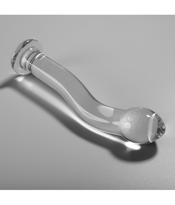 NEBULA SERIES BY IBIZA - MODELLO 18 DILDO IN VETRO BOROSILICATO TRASPARENTE 18.5 CM -O- 3.5 CM