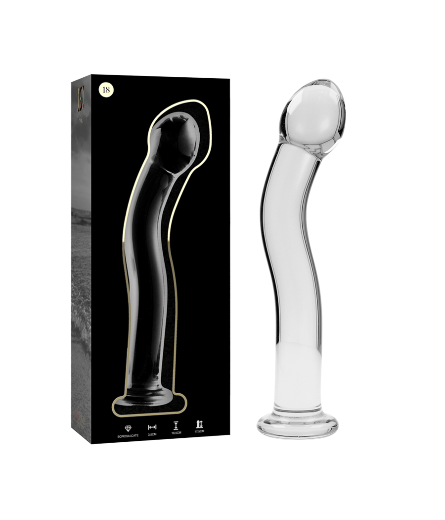NEBULA SERIES BY IBIZA - MODELO 18 DILDO CRISTAL TRANSPARENTE 18.5 CM -O- 3.5 CM