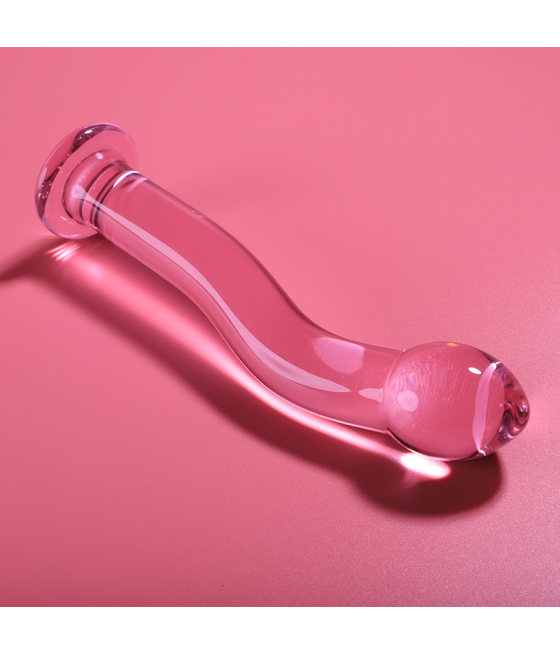 NEBULA SERIES BY IBIZA - MODÈLE 18 GODE EN VERRE BOROSILICATE ROSE 18.5 CM -O- 3.5 CM
